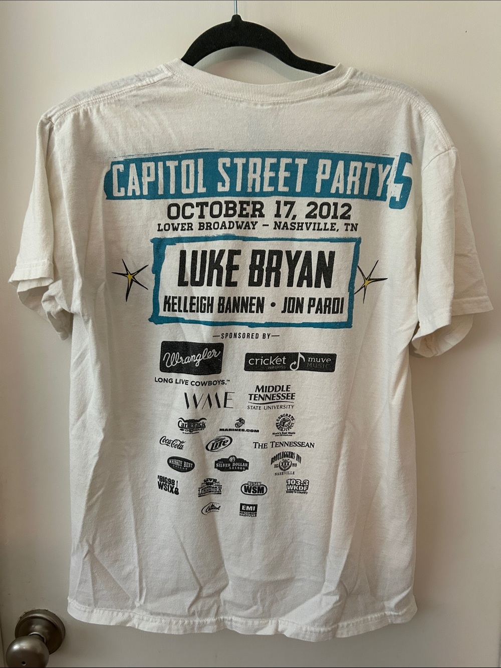 Capitol Street Party Tee, from 2012 featuring Luke Bryan, Jon Pardi, Kelleigh Ba - Picture 5 of 5